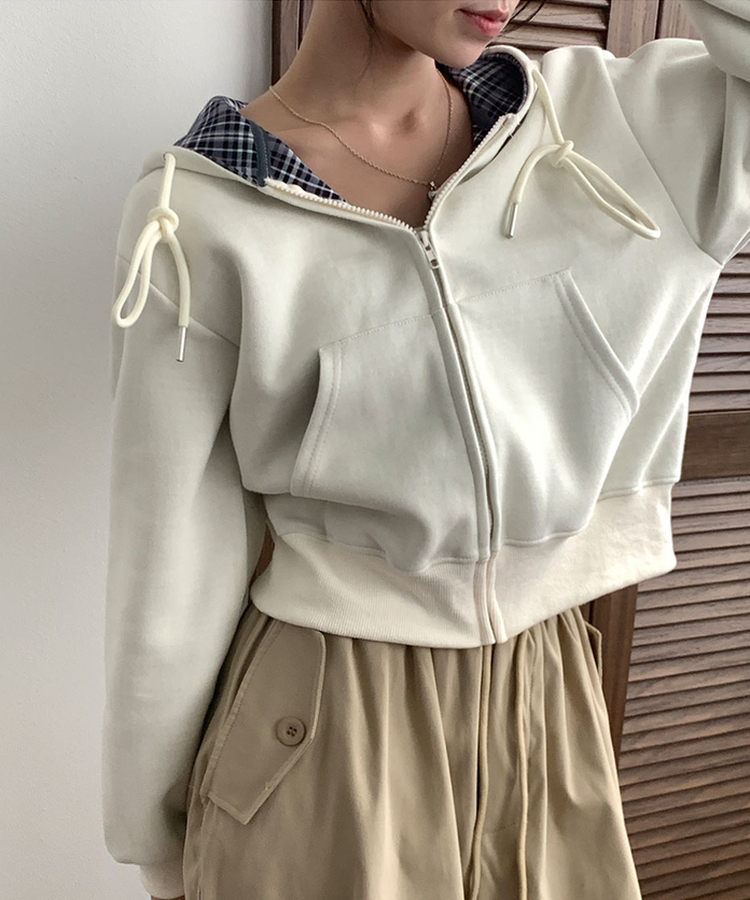 NCTWISH ソウルコン MD ニットジップアップフーディー クロップver