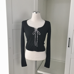 폴링 체크 끈나시 가디건 세트 가을 Y2K 빈티지 레이어드 상의