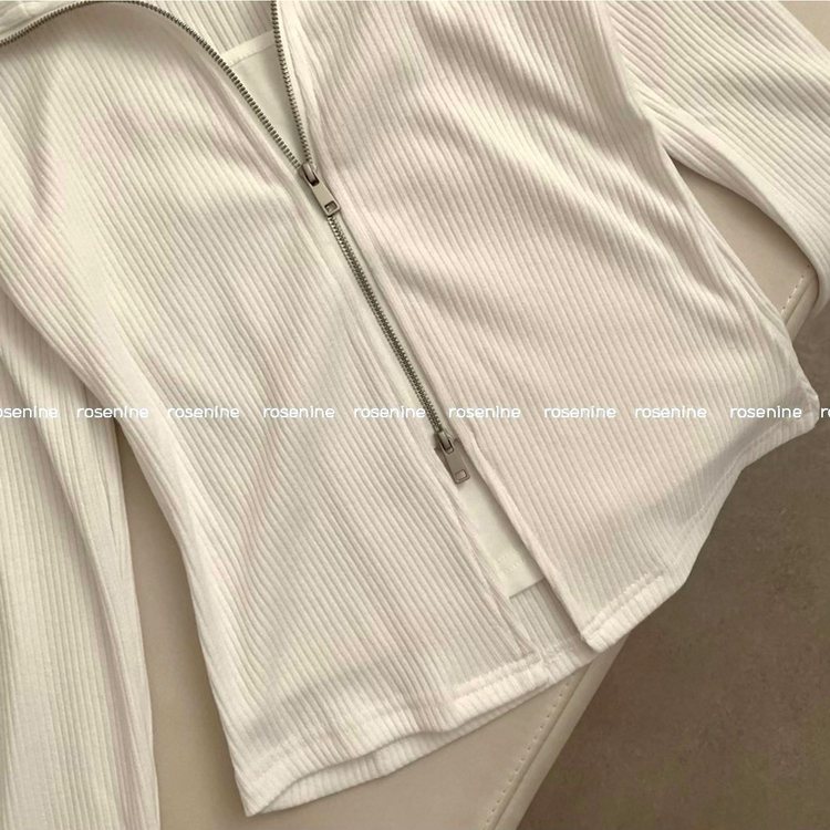 리즈 골지 긴팔 카라 집업 투웨이 긴팔티 상의 아우터 가디건 가을 가을옷 봄 봄옷 롱슬리브 홀터넥