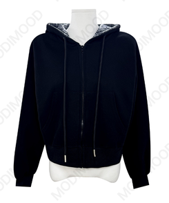 チェックフードジップアップ(5color)