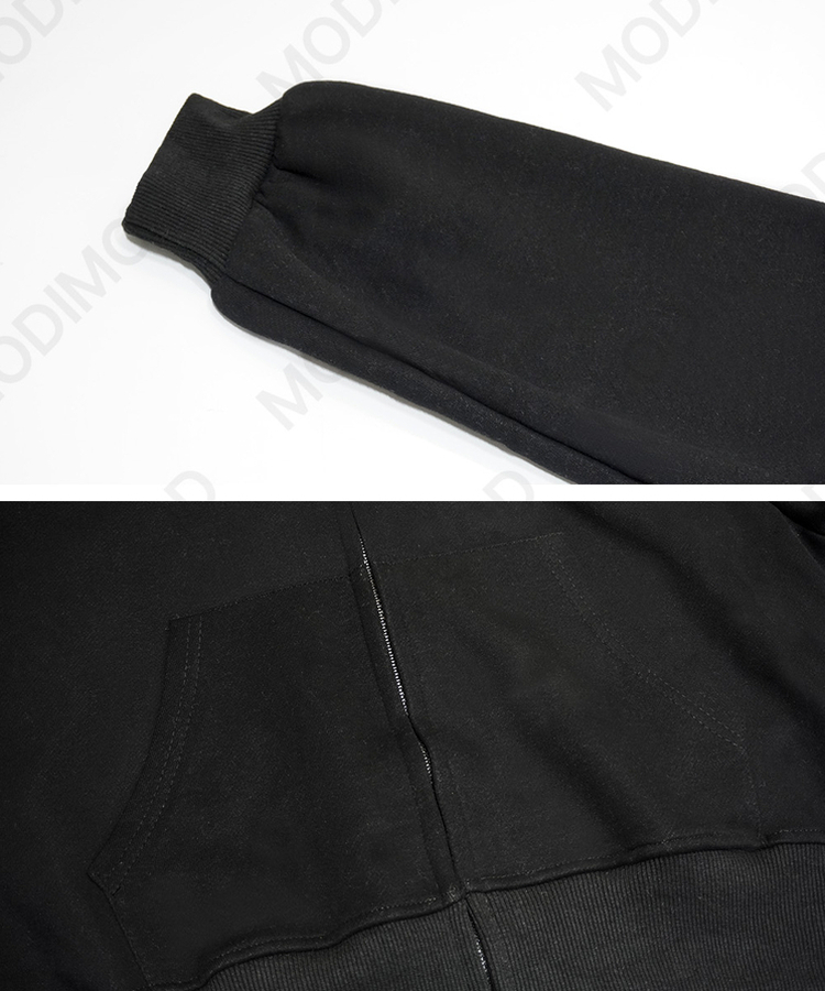 チェックフードジップアップ(5color)