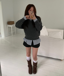 ストライプルーズフィットシャツ SORA