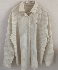 ストライプルーズフィットシャツ