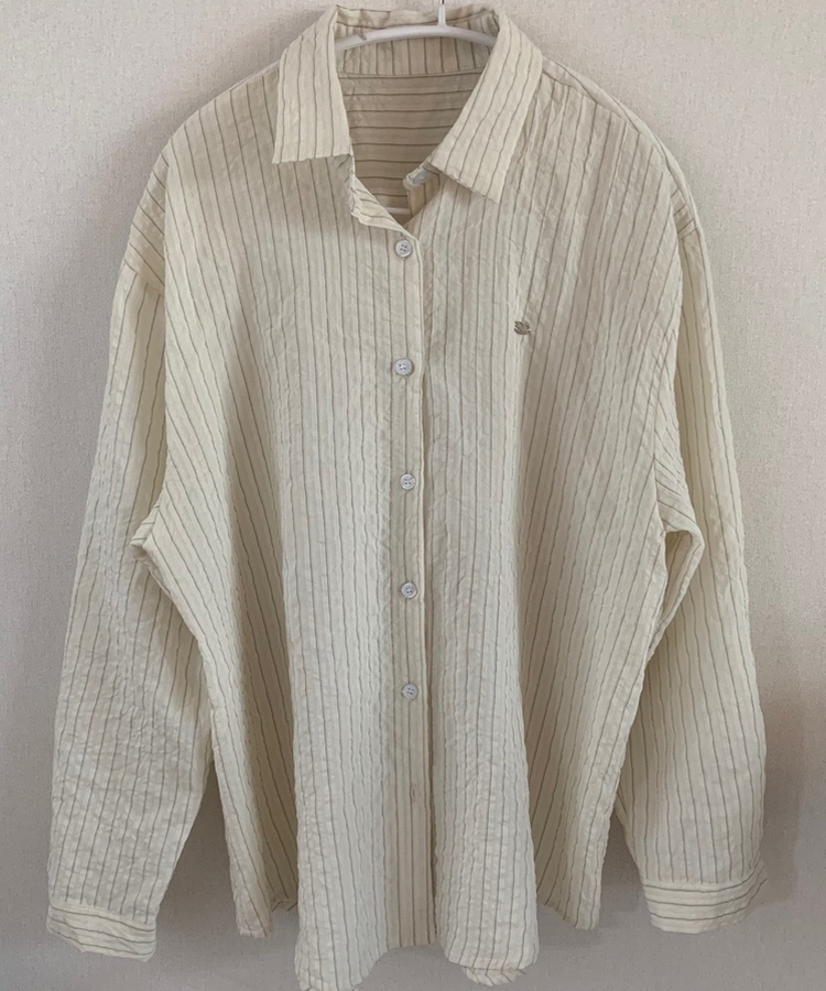 ストライプルーズフィットシャツ