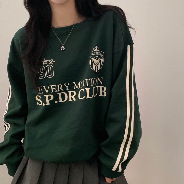 レタリングオーバーフィットトレーナー｜スウェット｜韓国ファッション