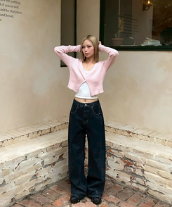 【丈別】ベーシックワイドデニムパンツ DARK DENIM