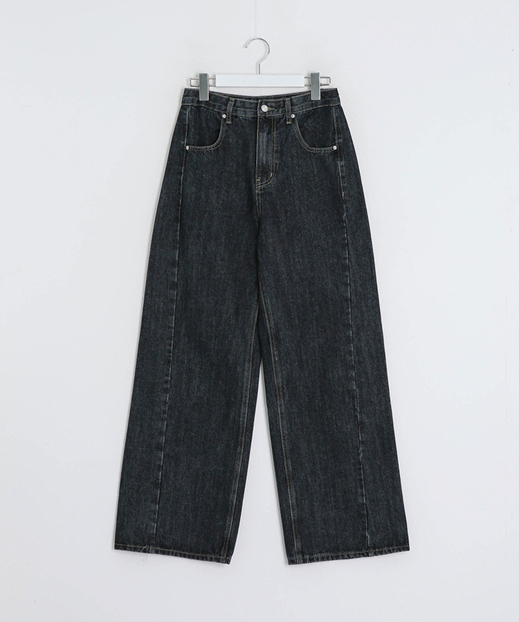 【丈別】ベーシックワイドデニムパンツ
