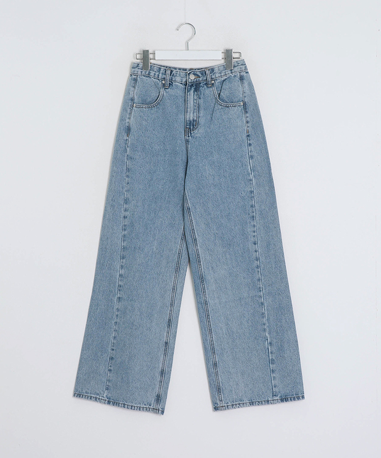 【丈別】ベーシックワイドデニムパンツ