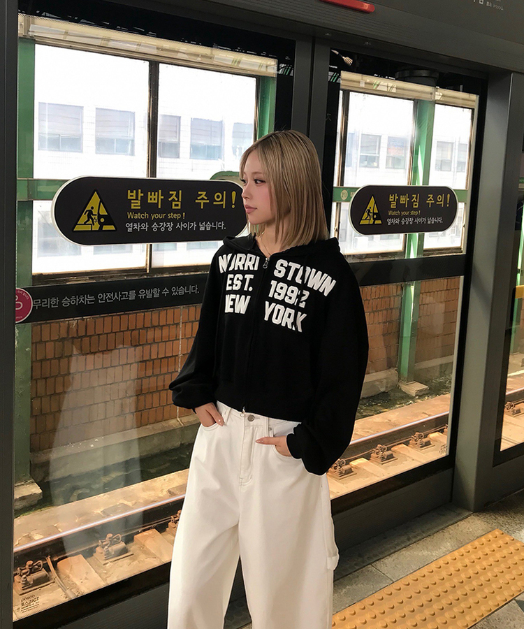 노리스타운 후드집업 블랙