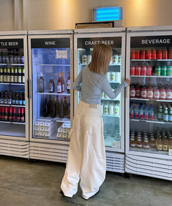 【PREMIUM】刺繍ロングコットンパンツ IVORY