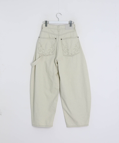 【PREMIUM】刺繍ロングコットンパンツ