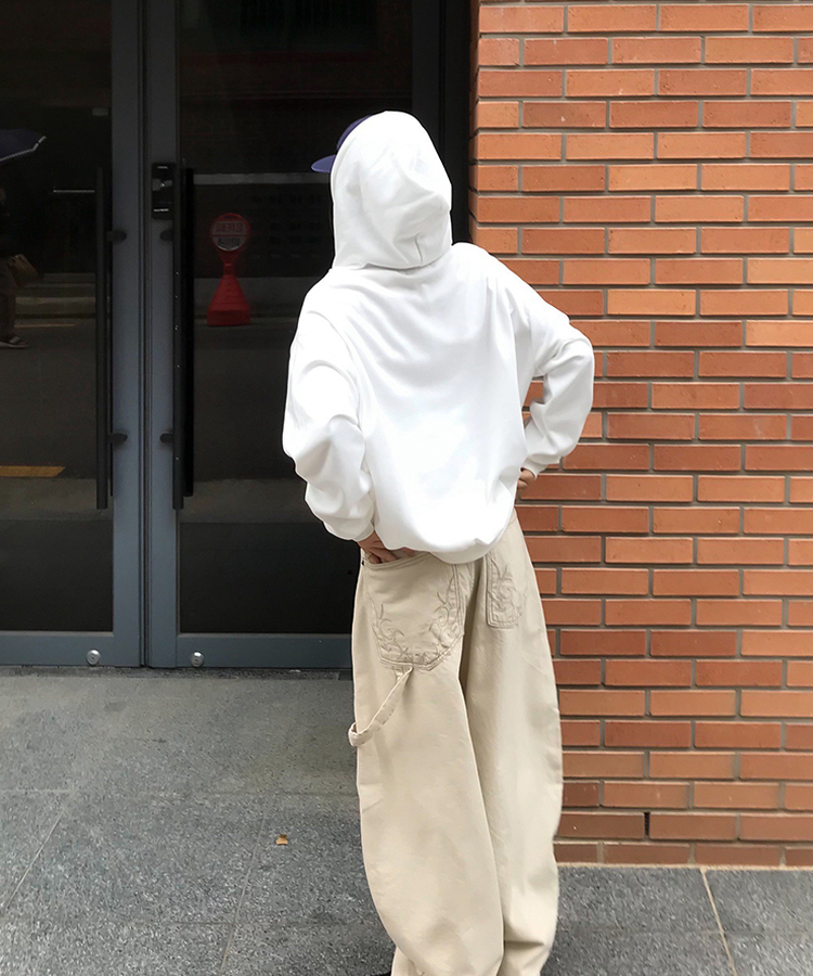 【PREMIUM】刺繍ロングコットンパンツ BEIGE