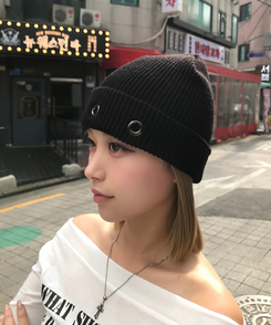 アイレットビーニー BLACK