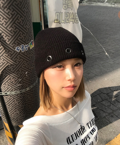 アイレットビーニー BLACK