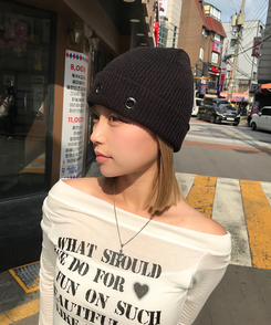 アイレットビーニー BLACK