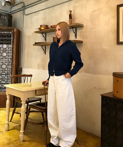 【丈別】ワイドコットンパンツ WHITE