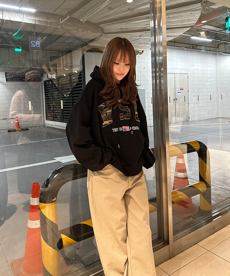 【丈別】ワイドコットンパンツ BEIGE