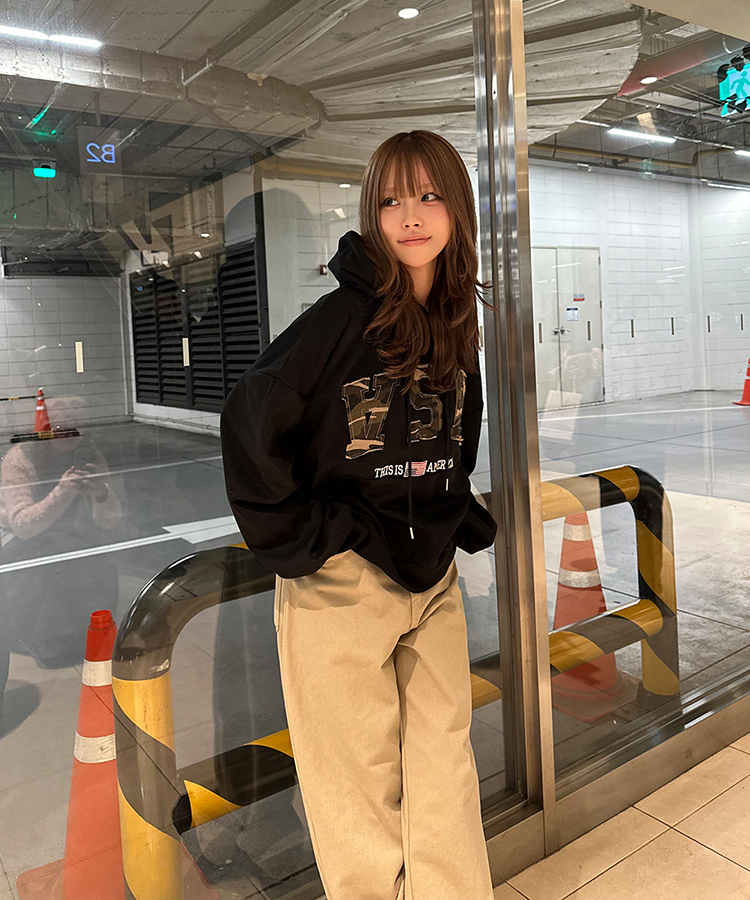 【丈別】ワイドコットンパンツ BEIGE