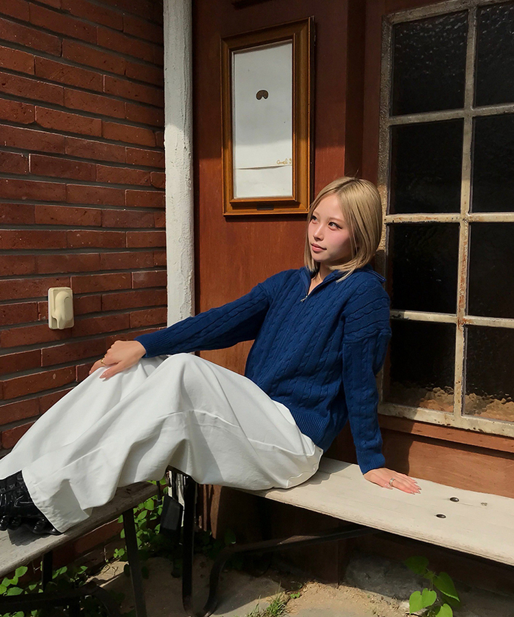 【丈別】ワイドコットンパンツ WHITE