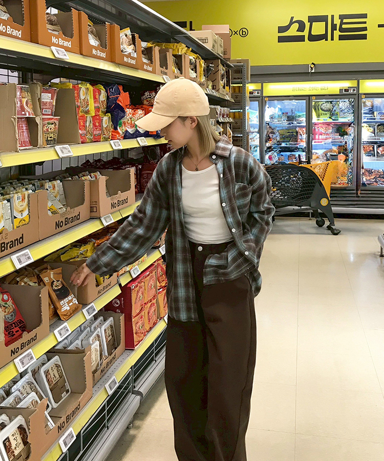 【丈別】ワイドコットンパンツ DARK BROWN