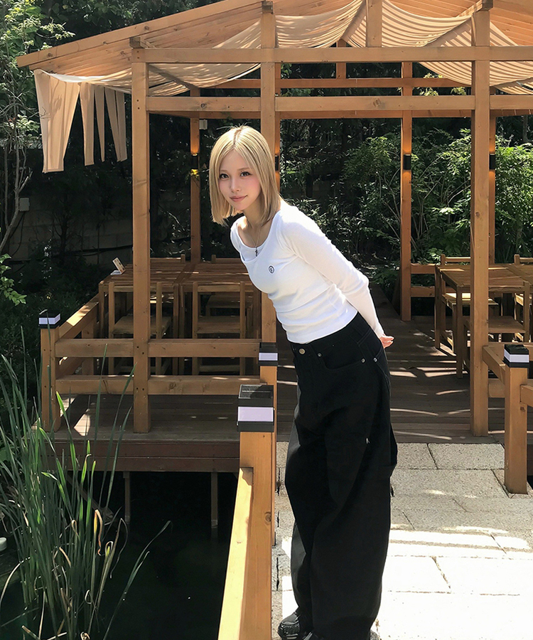 투피스 발레코어 골지T