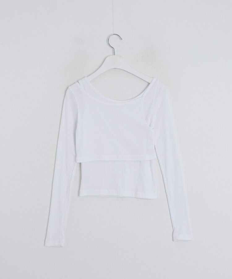 투피스 발레코어 골지T