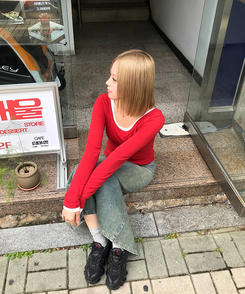 【丈別】スリットウォッシングデニムスカート DENIM