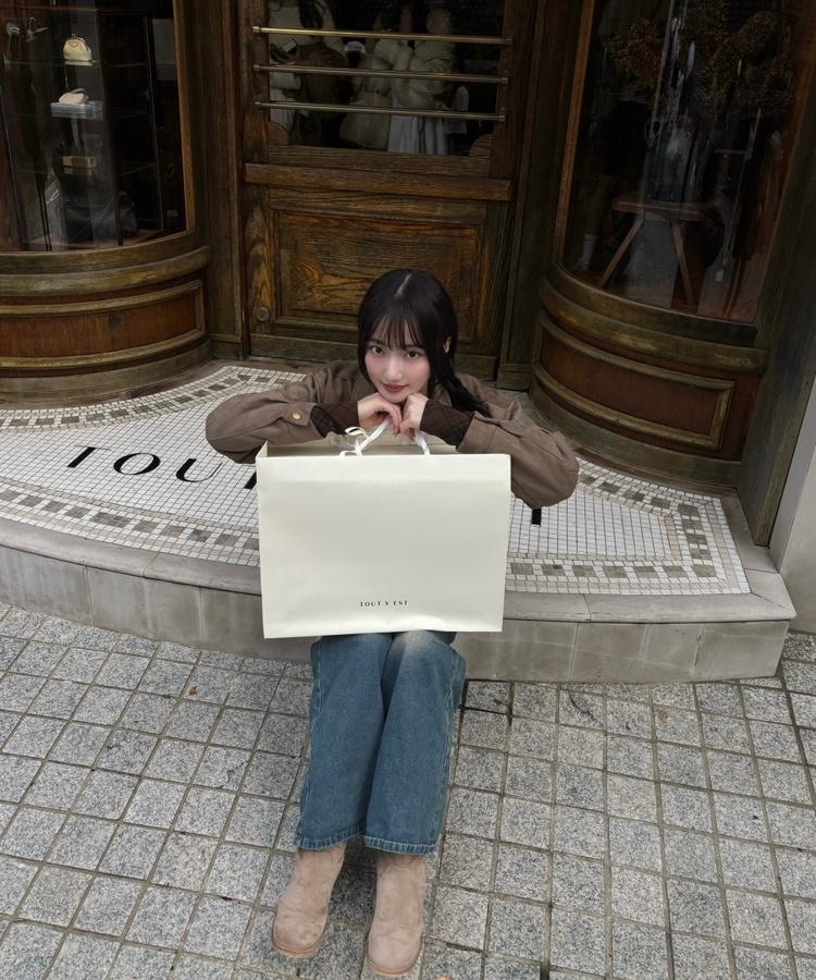 スエードクロップジャケット GREY BROWN