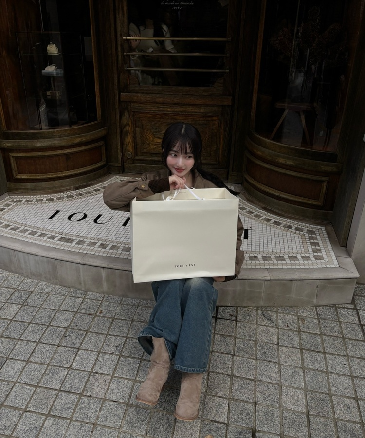 スエードクロップジャケット GREY BROWN