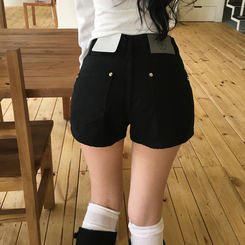 コットンオールシーズンショートパンツ BLACK