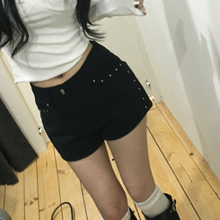 コットンオールシーズンショートパンツ BLACK