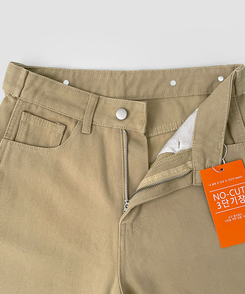 3XL허얇골넓 밑단스냅 절개 핀턱 비조 와이드 벌룬 면팬츠