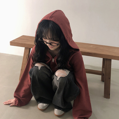 チェックスエードウィンドブレーカー BURGUNDY