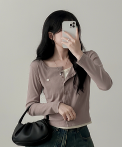 ペンダントレイヤードカーディガン(6color) BEIGE