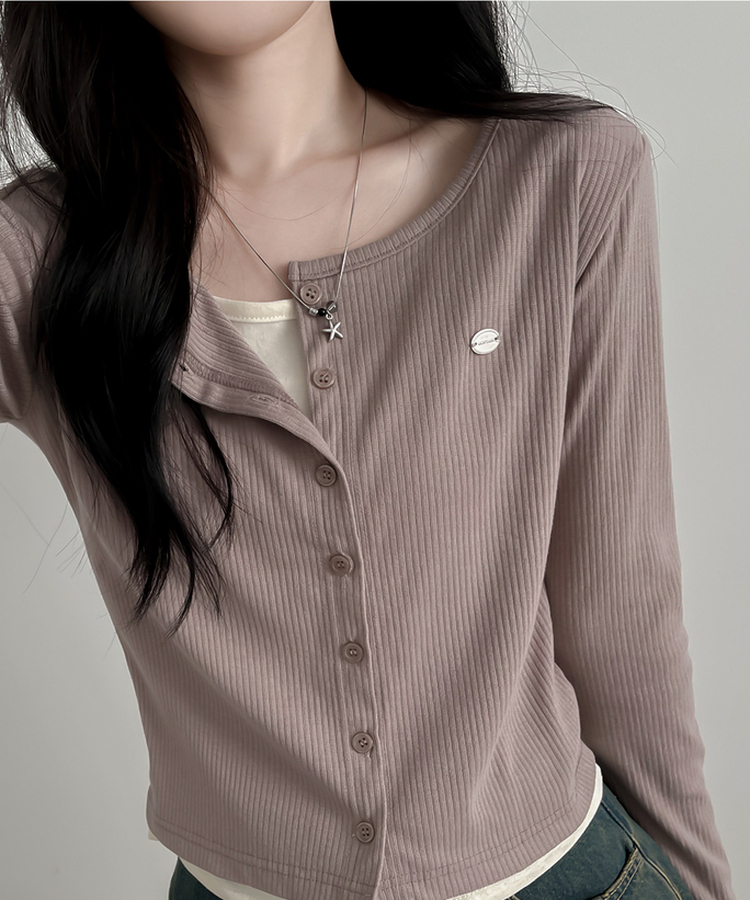 ペンダントレイヤードカーディガン(6color) BEIGE