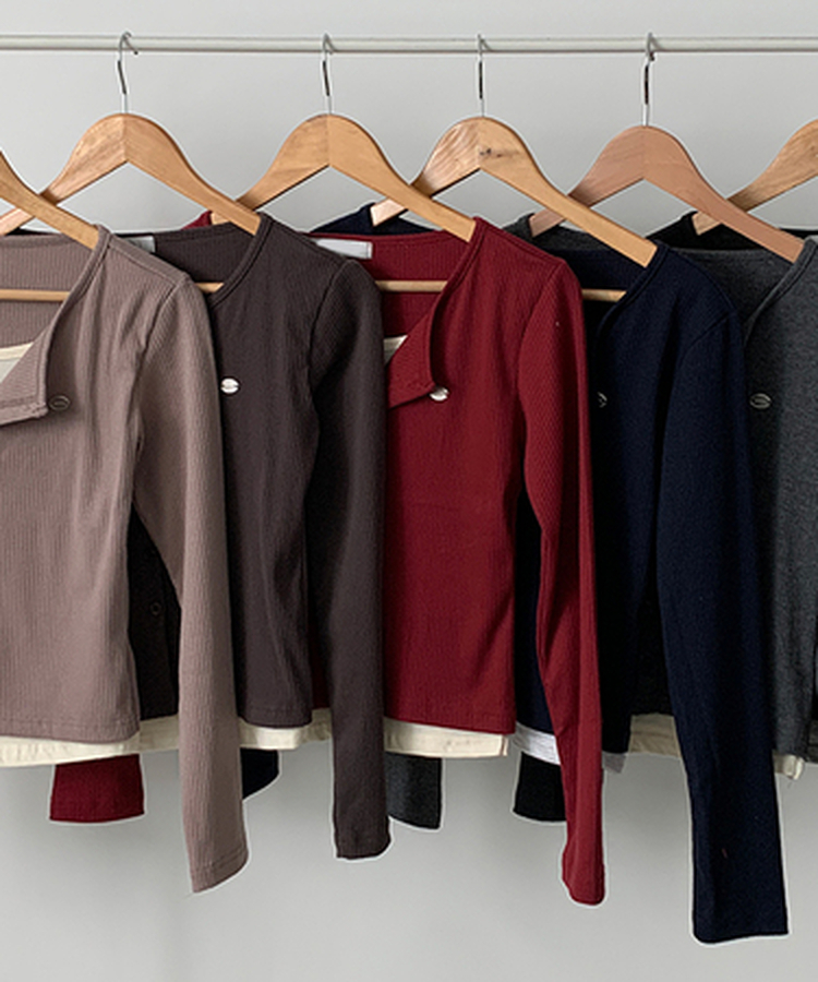 ペンダントレイヤードカーディガン(6color)