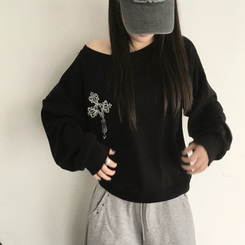 オフルーズフィットトレーナー BLACK