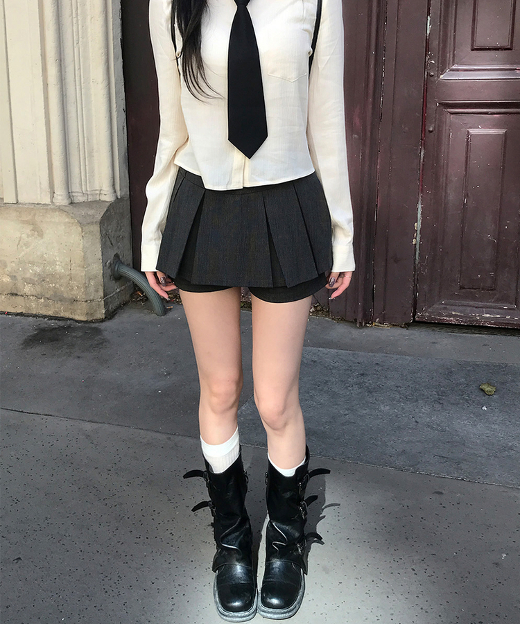 クロードスカートパンツ BLACK