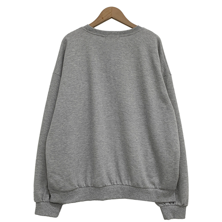 데닌 오버핏 성조기 크랙 프린팅 맨투맨