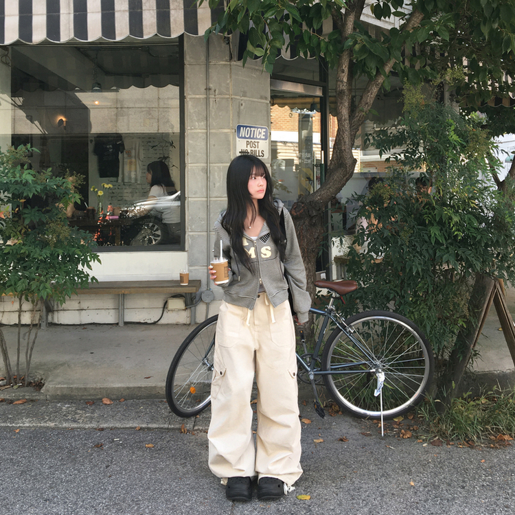 아론 레터링 스트라이프 단가라 투웨이 후드 집업 블랙