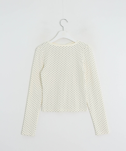 リボンドット長袖Tシャツ