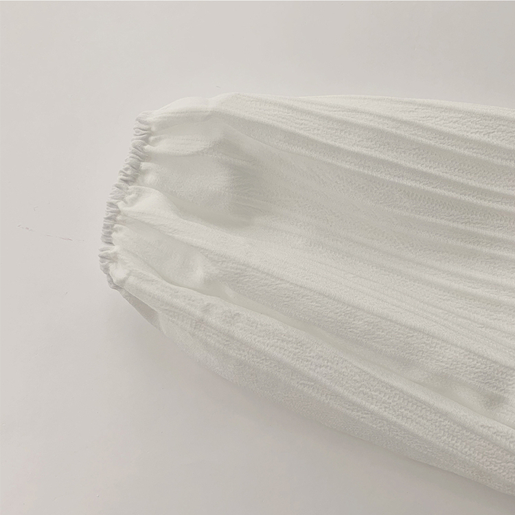 군살 커버로 말라보이는 츄잉 라운드 리본 스트링 긴팔 프릴 어깨 퍼프 가을 긴팔 블라우스 여름 상의 셔츠