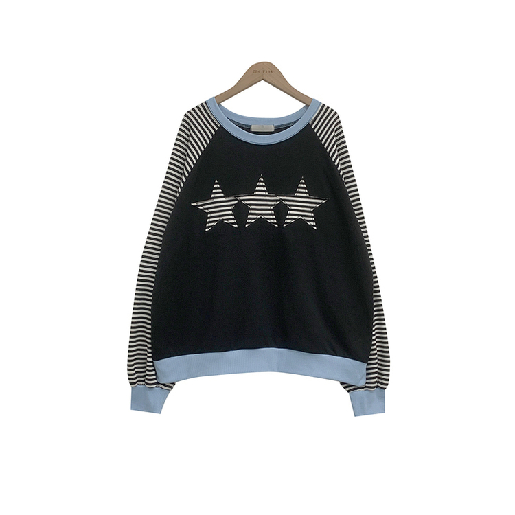 ストライプスターバイカラートレーナー