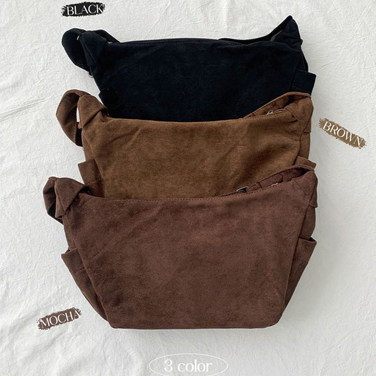 테빈 스웨이드 반달 보부상백 빅 숄더백 크로스백 가방