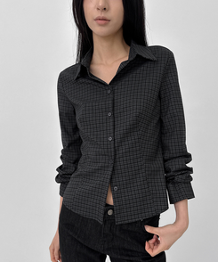 チェックシャツ CHARCOAL