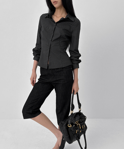 チェックシャツ CHARCOAL