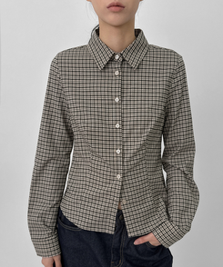 チェックシャツ BEIGE