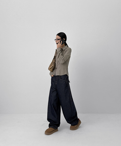 チェックシャツ BEIGE