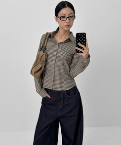 チェックシャツ BEIGE