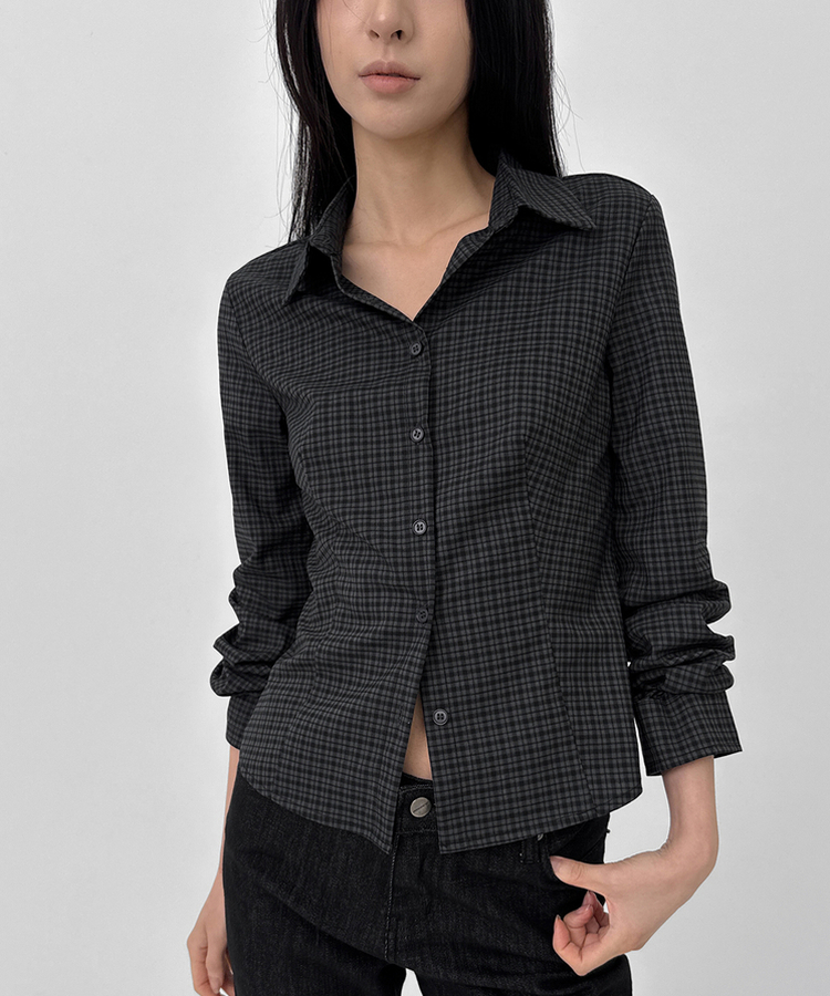 チェックシャツ CHARCOAL